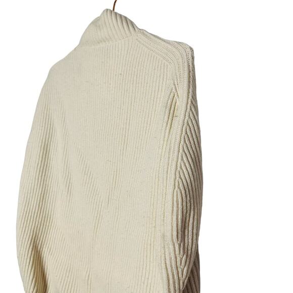 Nina Ricci White Cream Ribbed Turtleneck Wool Cashmere Blend Sweater Size XS - Picture 2 of 8